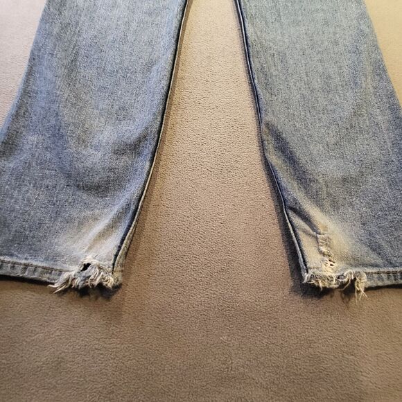 Levis Signature Mens 32x30 Regular Fit Straight Leg Distressed Denim Jeans - Picture 12 of 12